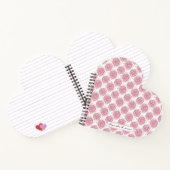 ペイントされたピンクのバラとゴールドのラメノート ノートブック (内部)