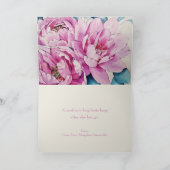 ペイントされたピンクの芍薬 マザーズデー シーズンカード (内部)