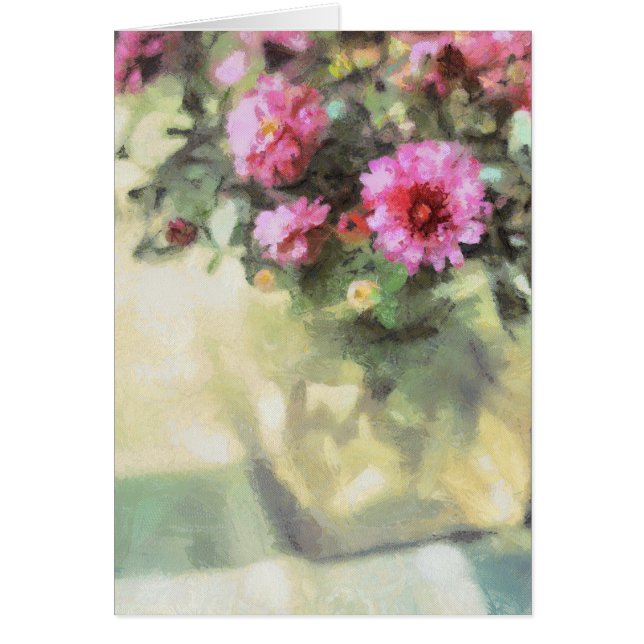 ペイントされたピンクの菊 (正面)