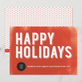 ペイントされたホリデーズ　レッド　フラット 招待状 (正面/裏面)