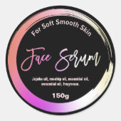 ペイントされたホログラフィック サークル フェイス セラム ラベル (正面)