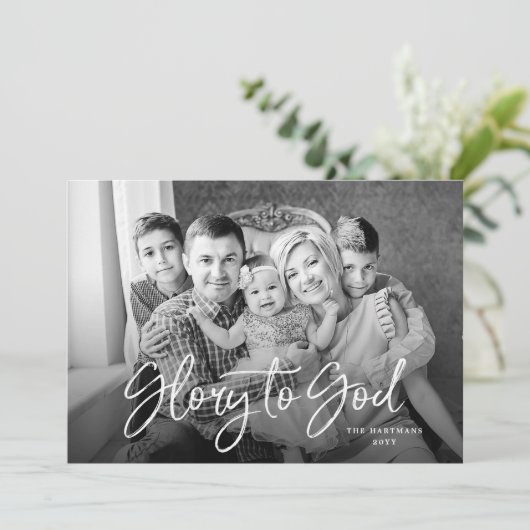 ペイントされたポインセチア | フルブリード写真 シーズンカード (スタンド正面)