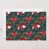 ペイントされたポインセチア | フルブリード写真 シーズンカード (裏面)