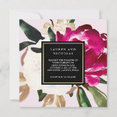 ペイントされたマグノリア | 結婚式 招待状 (正面)