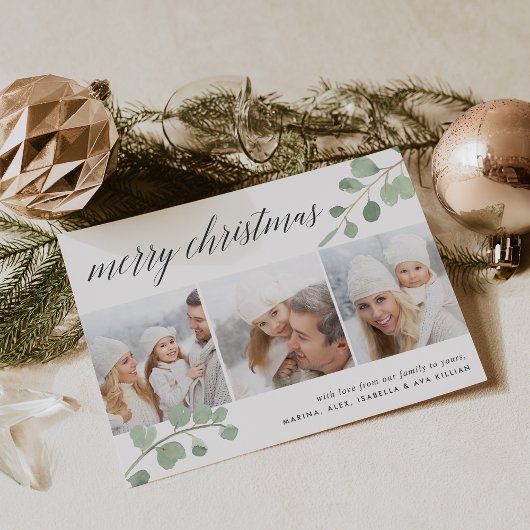 ペイントされたユーカリ | フォトコラージュ ホリデーカード