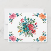 ペイントされたロマンスのウェディング 出欠カード (裏面)