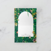 ペイントされたワイルドフラワーの結婚式の折りたとうありがとうカード サンキューカード (内部)