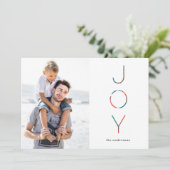 ペイントされた喜びのホリデー写真カード シーズンカード (スタンド正面)