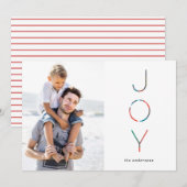 ペイントされた喜びのホリデー フォト カード (正面/裏面)