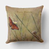 ペイントされた女性混合メディア クッション (裏面)