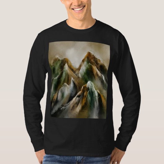 ペイントされた山々 Tシャツ (正面)