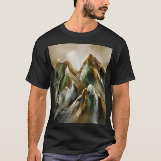 ペイントされた山々 Tシャツ (正面)