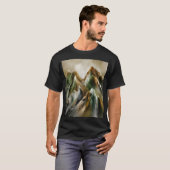 ペイントされた山々 Tシャツ (正面フル)