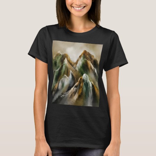 ペイントされた山々 Tシャツ (正面)
