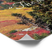 ペイントされた山の谷の風景 ジョン・ミュアの引用 ポスター (角)