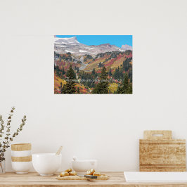 ペイントされた山の谷の風景 ジョン・ミュアの引用 ポスター