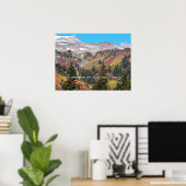 ペイントされた山の谷の風景 ジョン・ミュアの引用 ポスター (ホームオフィス)