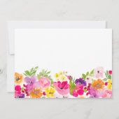 ペイントされた庭の春の花の母の日のブランチ 招待状 (裏面)