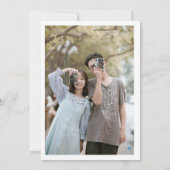 ペイントされた庭の野の花の写真の台本 招待状 (裏面)