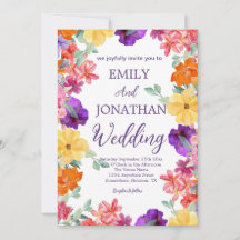 ペイントされた庭の野の花の写真の台本