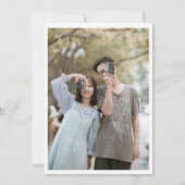 ペイントされた庭の野の花の写真の台本 招待状 (裏面)