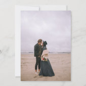 ペイントされた庭の野の花の写真スクリプト結婚式 招待状 (裏面)