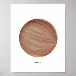 ペイントされた惑星金星アートプリント ポスター