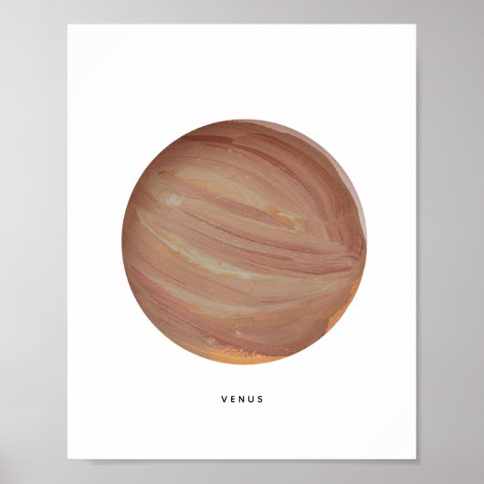 ペイントされた惑星金星アートプリント ポスター (正面)