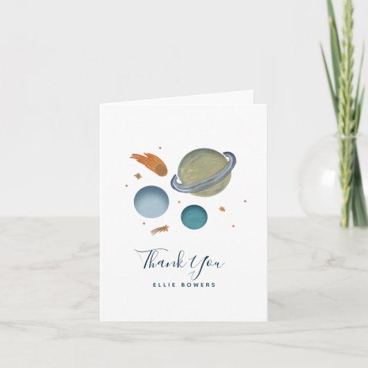 ペイントされた惑星 サンキューカード (正面)