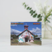 ペイントされた教会、ニューメキシコ州モンテズマ ポストカード (スタンド正面)