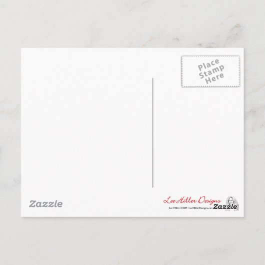 ペイントされた森の秋の炎の水彩ギフト ポストカード (裏面)