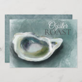 ペイントされた牡蠣のローストへの招待状 招待状 (正面/裏面)