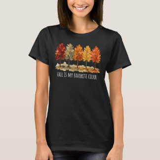 ペイントされた秋 私の好きな色 Tシャツ