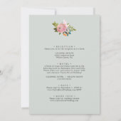 ペイントされた花のオールインワン結婚式の招待状 招待状 (裏面)