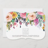 ペイントされた花のサロン ギフト証明書テンプレート (裏面)