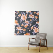 ペイントされた花のシームレスな背景 タペストリー (インサイチュ)