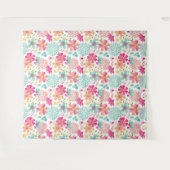 ペイントされた花の写真用背景ファブリックシート タペストリー (正面(横))