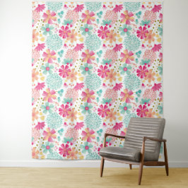 ペイントされた花の写真用背景ファブリックシート タペストリー