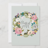 ペイントされた花の卒業パーティー 招待状 (裏面)