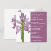 ペイントされた蘭の花のウェディングシャワー招待状 招待状 (正面/裏面)