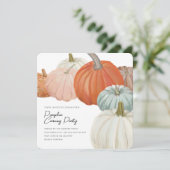 ペイントされた貴重なカボチャの彫刻パーティーコンテスト 招待状 (スタンド正面)