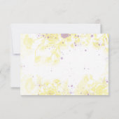 ペイントされた黄色の花 サンキューカード (裏面)