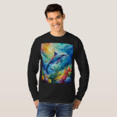 ペイントしたイルカ Tシャツ (正面フル)