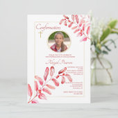 ペイントした葉の写真招待状 招待状 (スタンド正面)