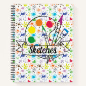 ペイントのしぶきスケッチ ノートブック (正面)