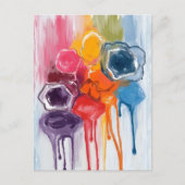 ペイントのしぶき | 水彩画家の絵 ポストカード (正面)