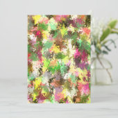 ペイントの飛沫がついた紅葉の感謝祭の食事 招待状 (スタンド正面)