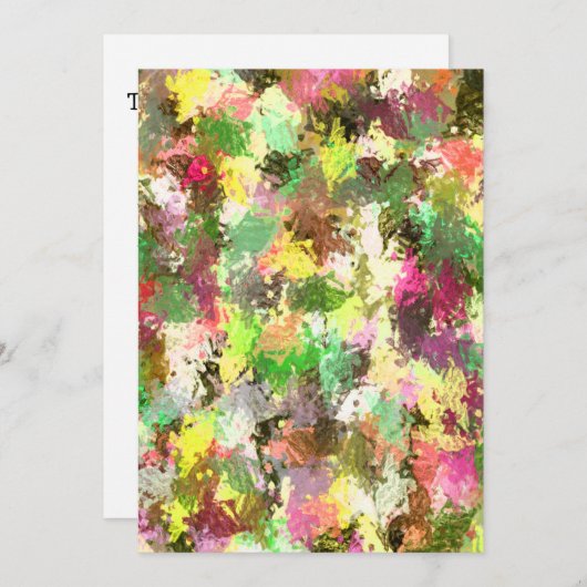 ペイントの飛沫がついた紅葉の感謝祭の食事 招待状 (正面/裏面)