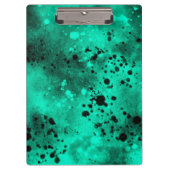 ペイントの飛沫効果 緑と黒 クリップボード (正面)