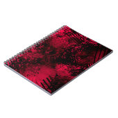 ペイントの飛沫効果 赤と黒 ノートブック (左側)